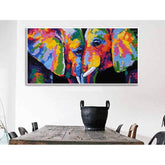 Paint by Numbers 2 Elephants Modern Animal Art
